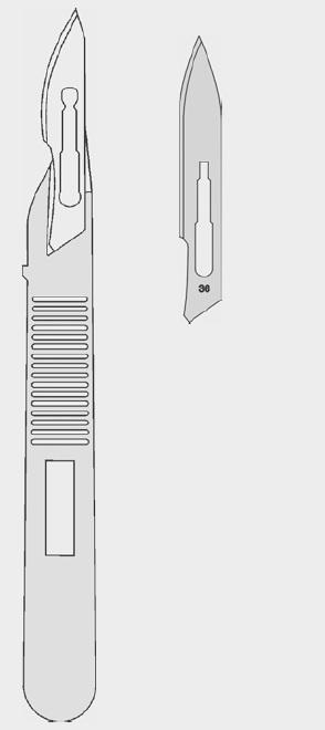 Скальпель одноразовий стерильний фігура 36, 10 шт./пак.Бренд: Zepf (Зепф).